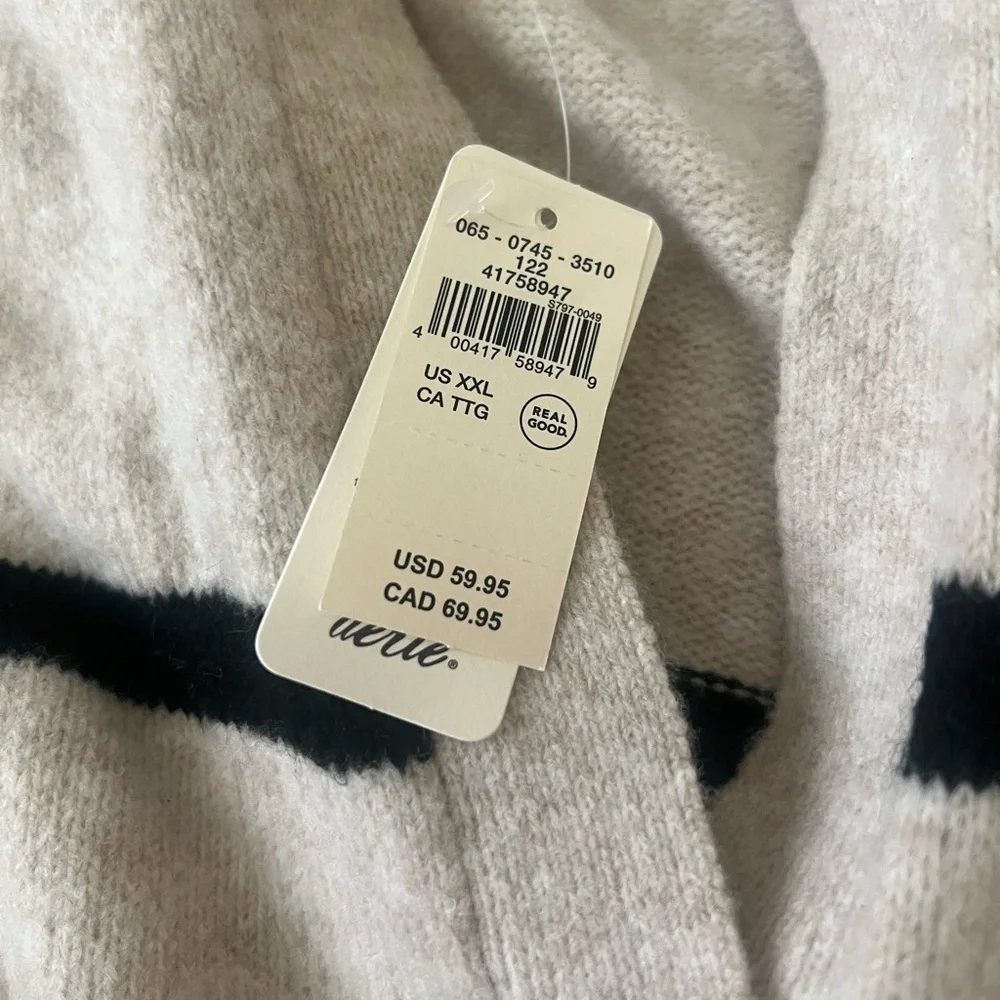 Aerie Cream and Black Striped Sweater - Picture 4 of 4
